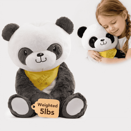 Lilly’s Love 5lb Weighted Stuffed Animal for Anxiety Relief, Pete the Panda, Sensory Plush for Kids & Adults