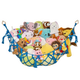 thumbnail image 1 of Lilly's Love Boho Macrame Stuffed Animal Storage Hammock with String Lights, Corner Plush Toy Organizer, Blue, 1 Pack, 1 of 7