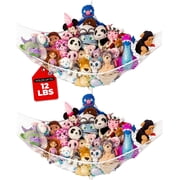 Lilly's Love Child Stuffed Animal Storage Net, 2-Pack Hanging Toy Organizer Standard White