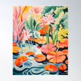 thumbnail image 1 of Lillypad Nature Pond Matisse Inspired Poster Wall Art, Modern Wall Decor For Living Room Bedroom, 12x18 UNFRAMED, 1 of 3