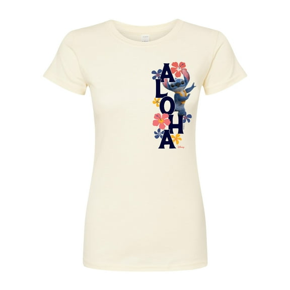 Lilo & Stitch - Aloha Stitch - Juniors Fitted Graphic T-Shirt