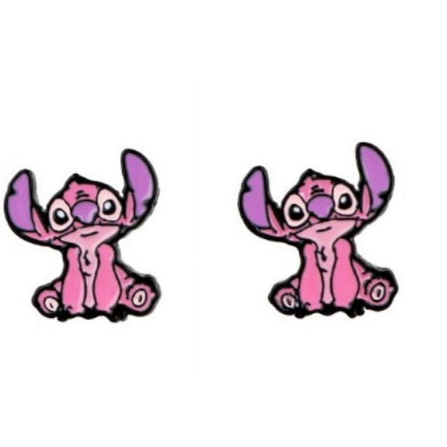 Lilo And Stitch Angel Character Metal Stud Earrings