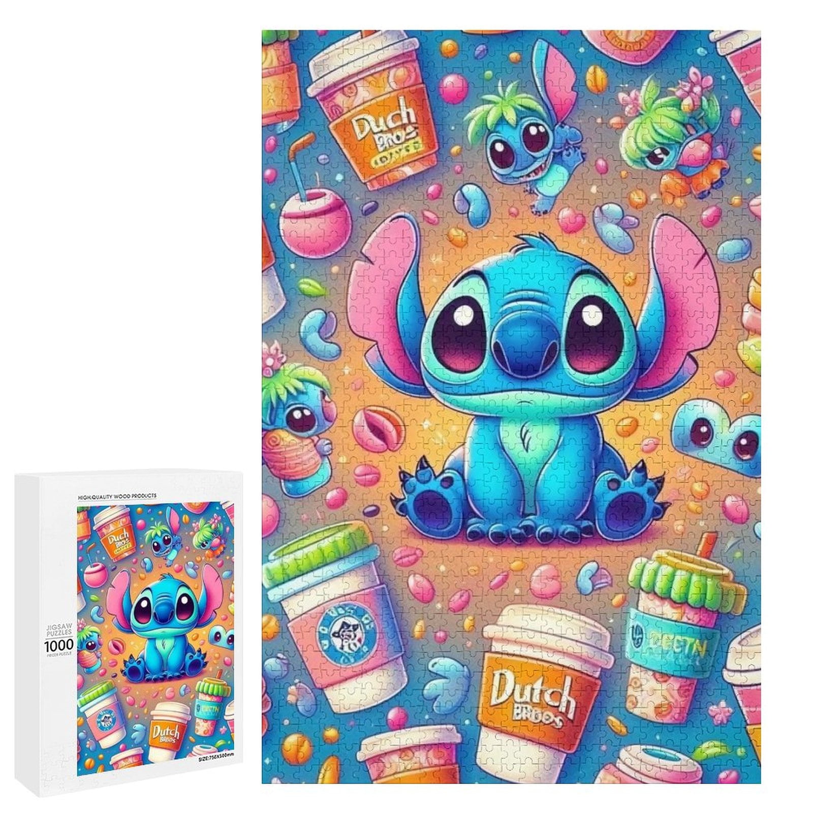 Cartoon Flower Koala 200-Piece Jigsaw Puzzle For Adults - Colorful 14x10 Inch Wooden Puzzle