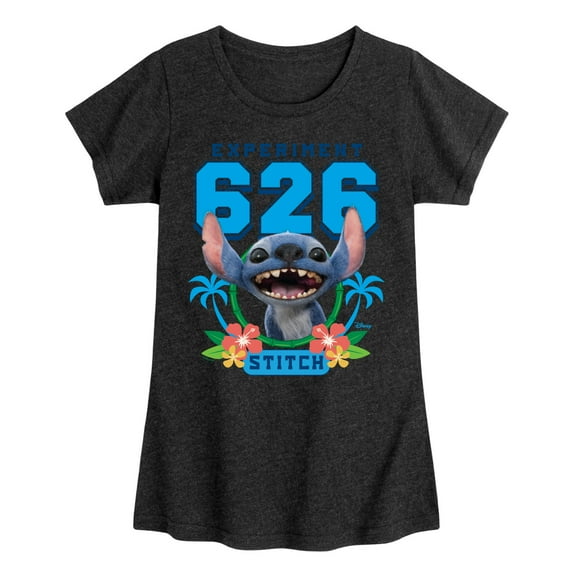 Lilo & Stitch - Collegiate Experiment 626 - Toddler And Youth Girls Fitted Short Sleeve Graphic T-shirt