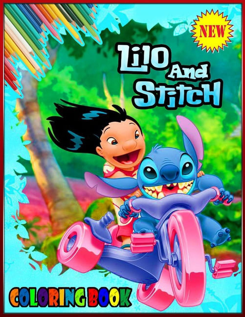 Lilo And Stitch Coloring Book : A Lovely Lilo And Stitch Coloring Book  About The Popular Lilo And Stitch Ohana For Kids And Adults To Have Fun And
