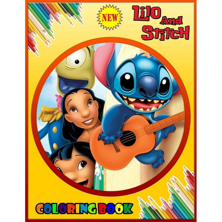 Lilo And Stitch Coloring Book : Lilo And Stitch Ohana Coloring Book for  Kids And Adult, +25 High Quality Pages To Color, 8.5x11 size (Paperback)