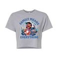 thumbnail image 1 of Lilo & Stitch - Family Means Everything - Juniors Cropped Graphic T-Shirt, 1 of 5