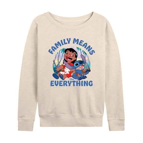 Lilo & Stitch - Family Means Everything - Women's French Terry Long Sleeve Shirt