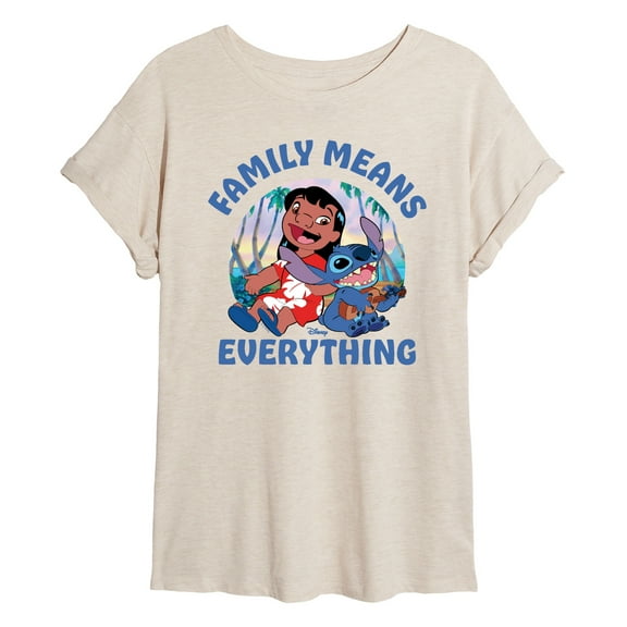 Lilo & Stitch - Family Means Everything - Women's Oversized Graphic T-Shirt