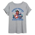 thumbnail image 1 of Lilo & Stitch - Family Means Everything - Women's Oversized Graphic T-Shirt, 1 of 5