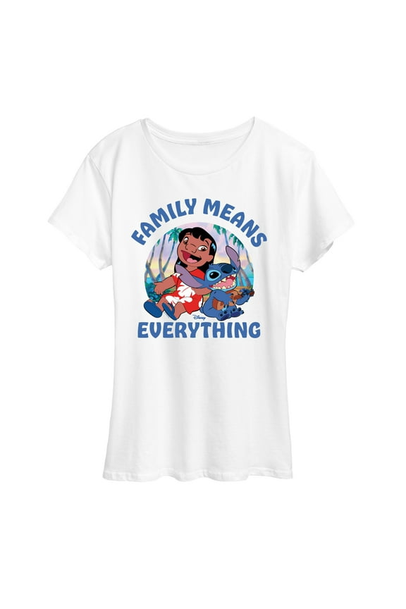 - Family Means Everything - Women's Short Sleeve Graphic T-Shirt