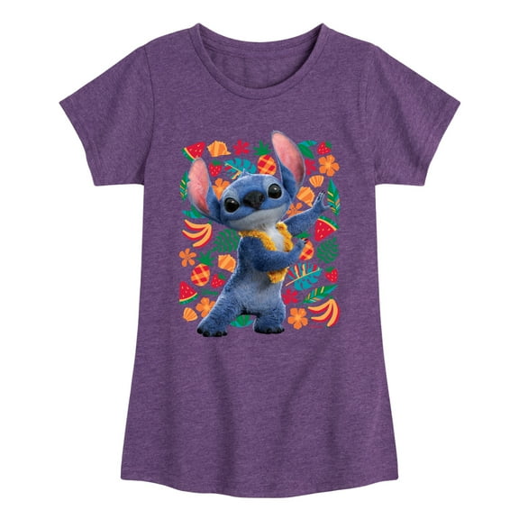 Lilo & Stitch - Hula Dancing - Toddler And Youth Girls Fitted Short Sleeve Graphic T-shirt