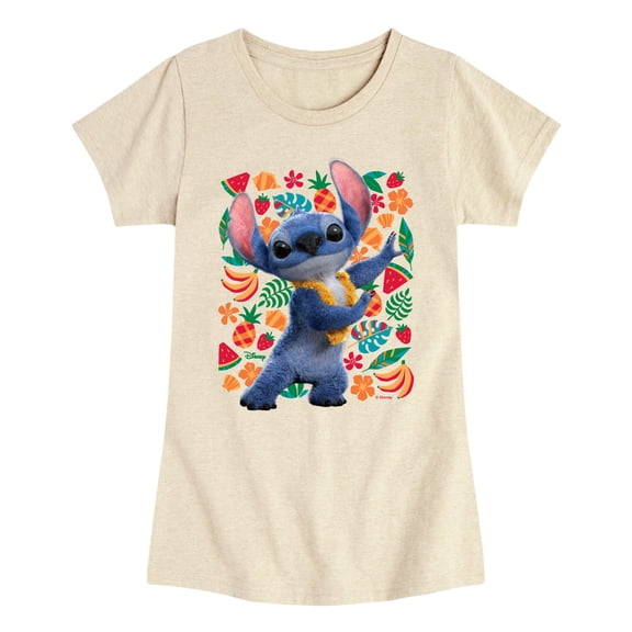 Lilo & Stitch - Hula Dancing - Toddler And Youth Girls Fitted Short Sleeve Graphic T-shirt