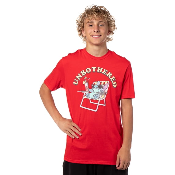 Lilo And Stitch Men's Unbothered Graphic Adult Short Sleeve T-Shirt