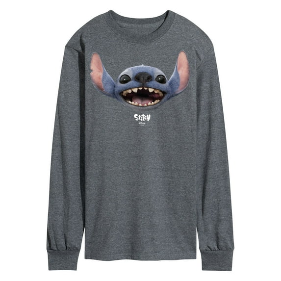Lilo & Stitch - Stitch Face Oversized - Men's Long Sleeve Graphic T-Shirt