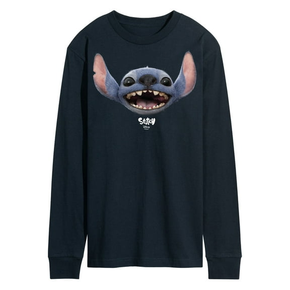 Lilo & Stitch - Stitch Face Oversized - Men's Long Sleeve Graphic T-Shirt