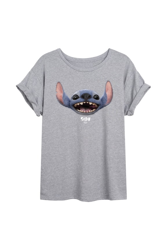 - Stitch Face Oversized - Women's Oversized Graphic T-Shirt