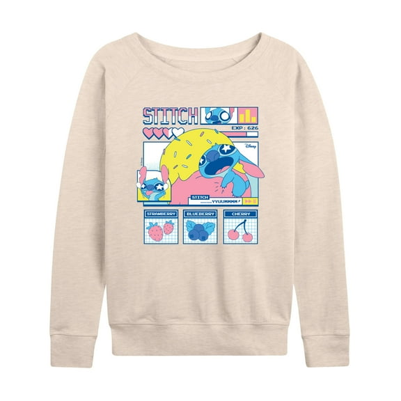 Lilo & Stitch - Stitch Food Kawaii - Women's French Terry Long Sleeve Shirt