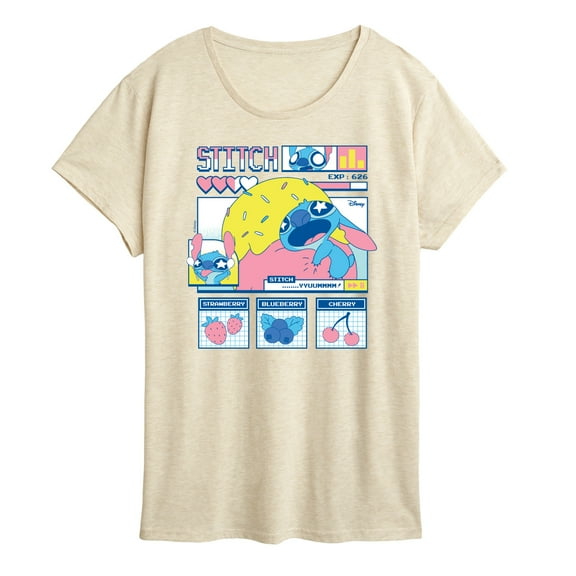 Lilo & Stitch - Stitch Food Kawaii - Women's Short Sleeve Graphic T-Shirt