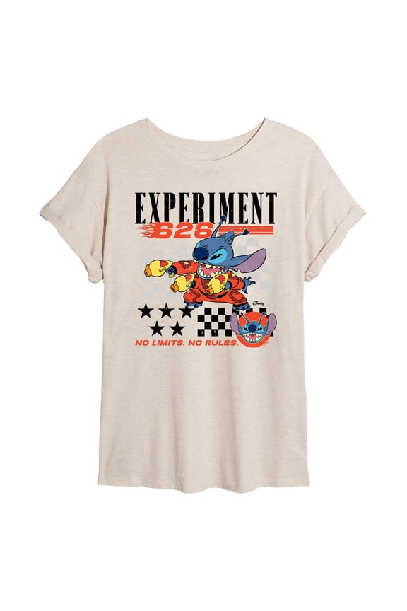- Stitch Racing Jersey - Women's Oversized Graphic T-Shirt