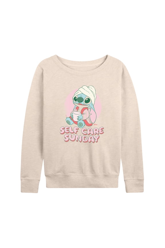 - Stitch Self Care - Women's French Terry Long Sleeve Shirt