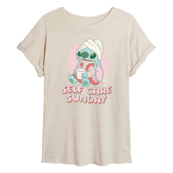 Lilo & Stitch - Stitch Self Care - Women's Oversized Graphic T-Shirt