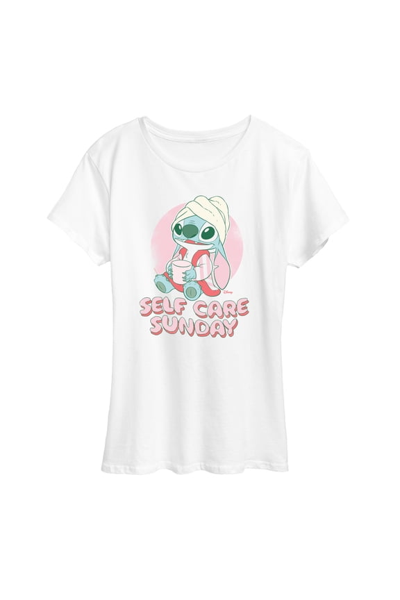- Stitch Self Care - Women's Short Sleeve Graphic T-Shirt