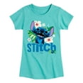 thumbnail image 1 of Lilo & Stitch - Stitch Smiling 626 - Toddler And Youth Girls Fitted Short Sleeve Graphic T-shirt, 1 of 4