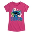 thumbnail image 1 of Lilo & Stitch - Stitch Smiling 626 - Toddler And Youth Girls Fitted Short Sleeve Graphic T-shirt, 1 of 4