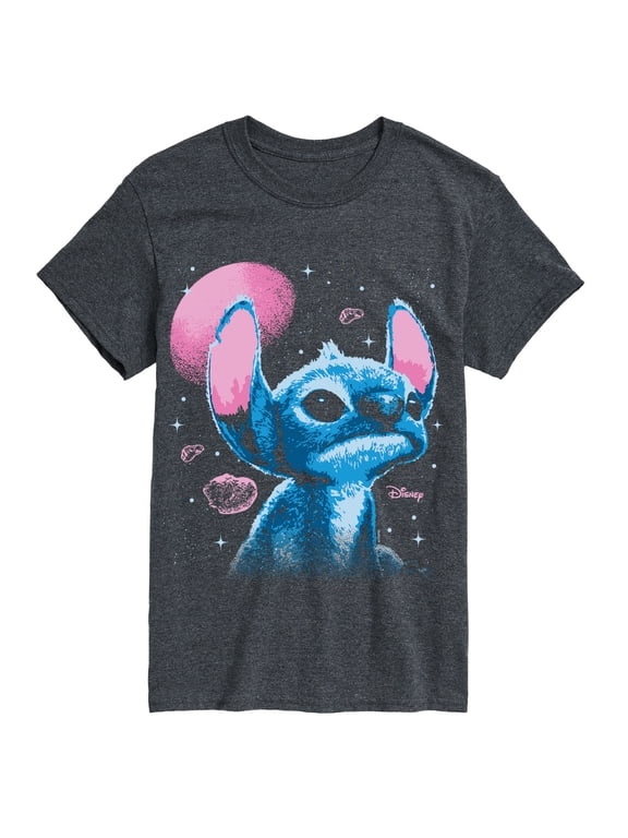 - Stitch Space Oversized Men's Short Sleeve Graphic T-Shirt