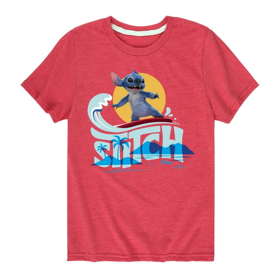 Lilo & Stitch - Stitch Surfing - Toddler And Youth Short Sleeve Graphic T-shirt