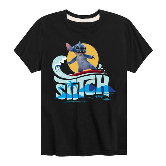 Lilo & Stitch - Stitch Surfing - Toddler And Youth Short Sleeve Graphic T-shirt