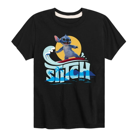 Lilo & Stitch - Stitch Surfing - Toddler And Youth Short Sleeve Graphic T-shirt