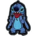 thumbnail image 1 of Lilo And Stitch Tongue Out Patch Blue Alien Experiment Embroidered Iron On, 1 of 2