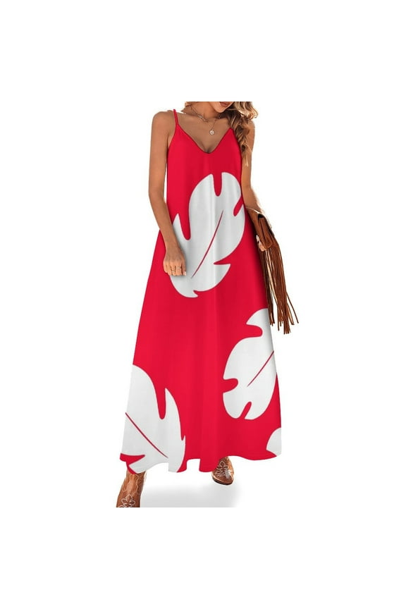 Lilo Hawaiian Floral Leaves Sleeveless Dress dress for women Clothing female Women's summer skirt