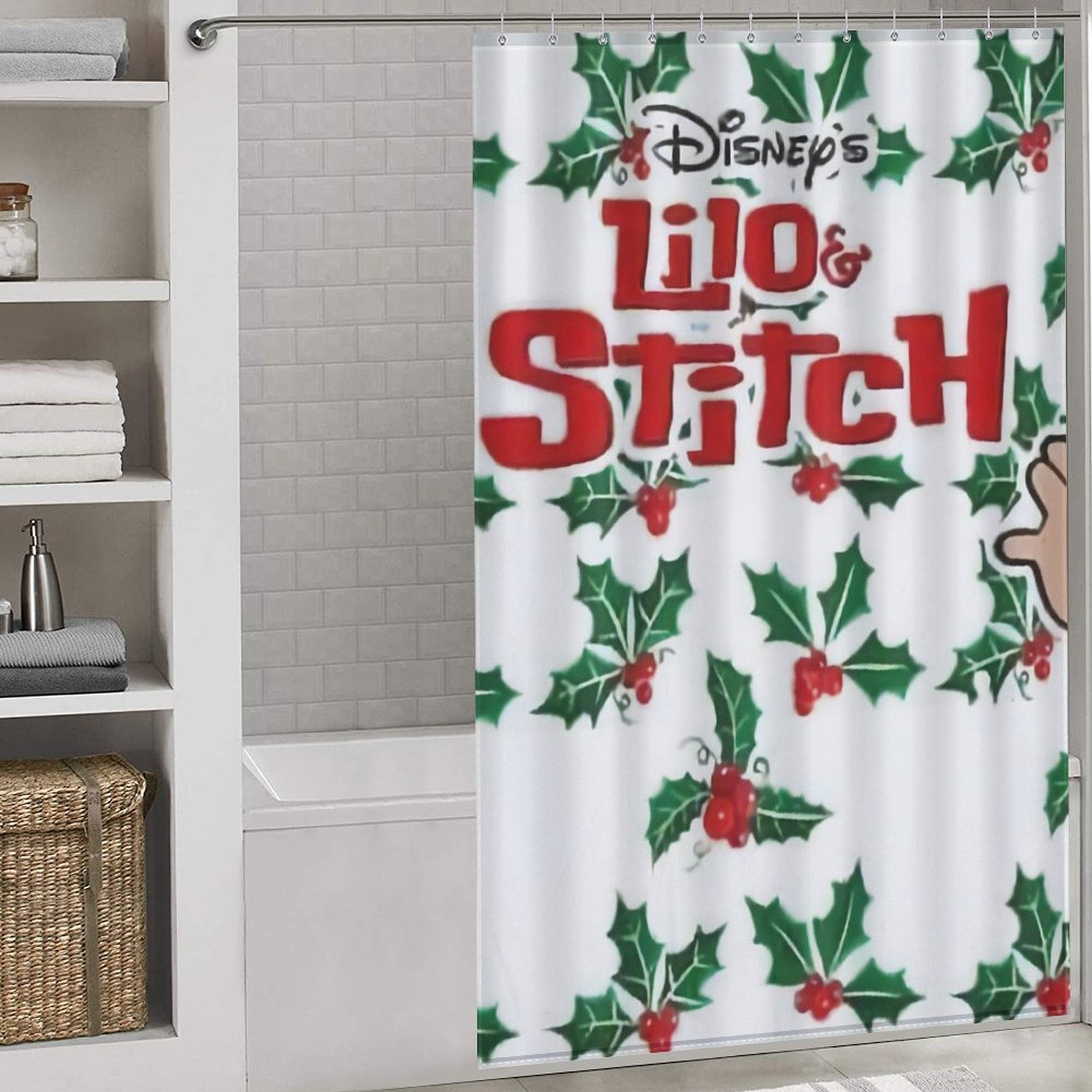 Lilo& STITCH Shower Curtains for Bathroom,Shower Curtain,Cartoon Bath