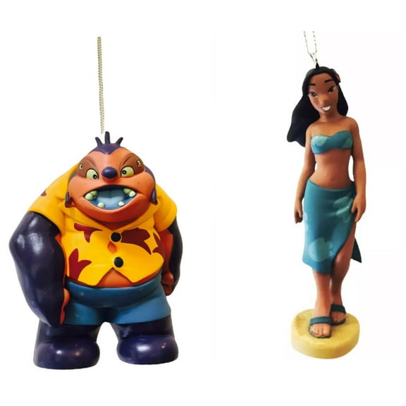 Lilo Sister Nani & Dr Jumba Jookiba Evil Ornament Set Pvc Figure Lilo & Stitch
