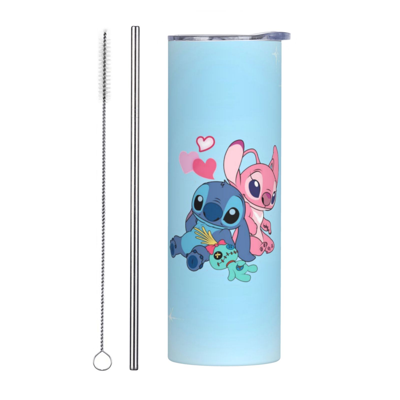 Lilo & Stitch 20 OZ Straight Stainless Steel Tumbler with Reusable Lid