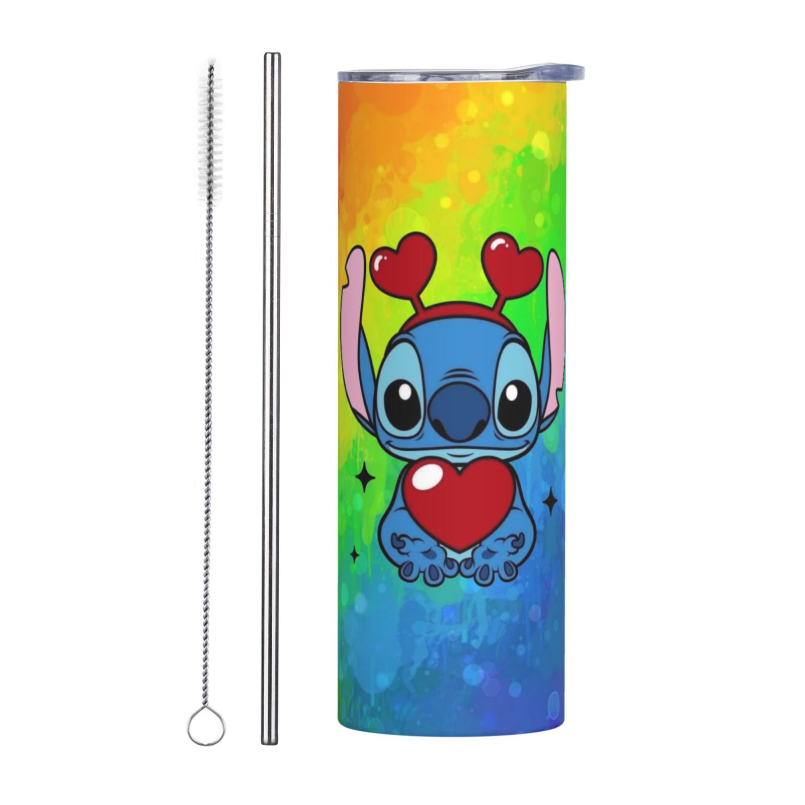 Lilo & Stitch 20 OZ Straight Stainless Steel Tumbler with Reusable Lid