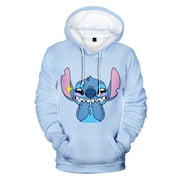 Lilo & Stitch 3D Print Anime Hooded Jacket Men's and Women's Casual Tops Man Woman Tops (Adult-L)