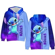 QINGY Lilo & Stitch 3D Print Hoodie Sweatshirt Christmas Gift Hooded Sweatshirt for Men Women Children,#3,Size-Child 100
