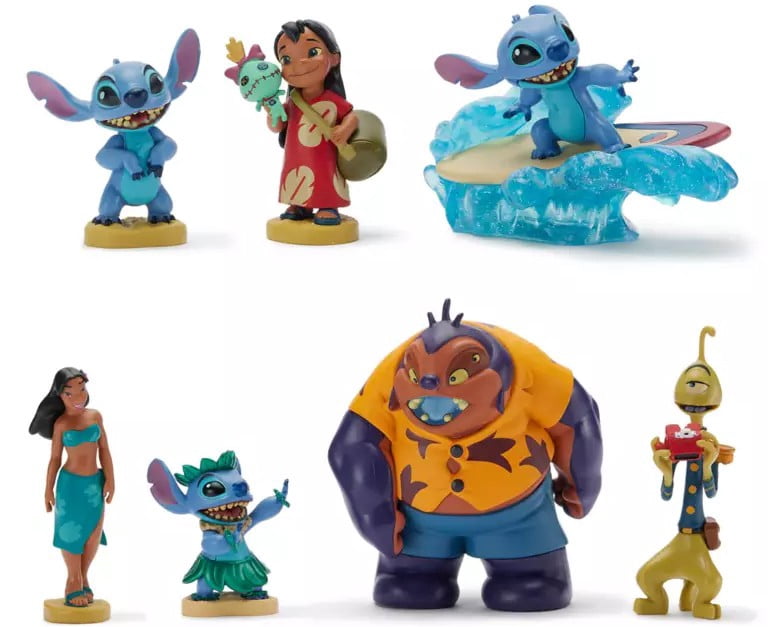 Disney, Lilo & Stitch PVC Figure Play Set, 7-Piece, Tropical