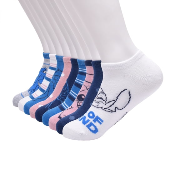 Lilo & Stitch 871771 Lilo & Stitch Pastel No-Show Socks - 9 Pair