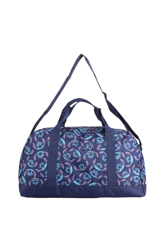 Lilo & Stitch All-Over Stitch Face Print Blue 21" Packable Duffel