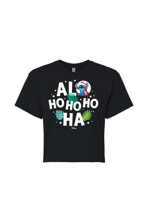 - Alo Ho Ho Ho Ha - Juniors Cropped Cotton Blend T-Shirt