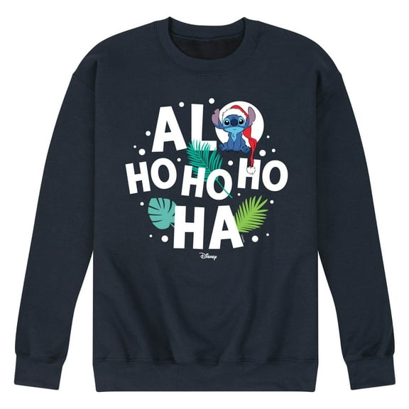 Lilo & Stitch - Alo Ho Ho Ho Ha - Men's Crew Neck Fleece Pullover