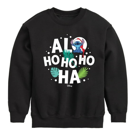 Lilo & Stitch - Alo Ho Ho Ho Ha - Toddler And Youth Crewneck Fleece Sweatshirt