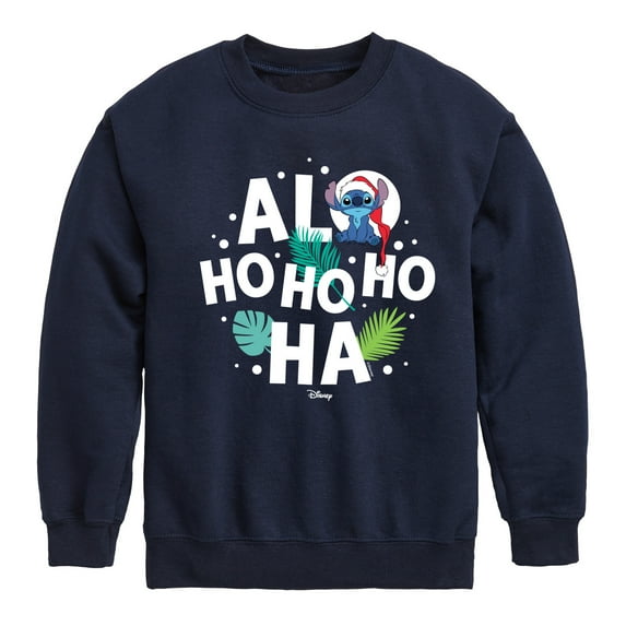 Lilo & Stitch - Alo Ho Ho Ho Ha - Toddler And Youth Crewneck Fleece Sweatshirt