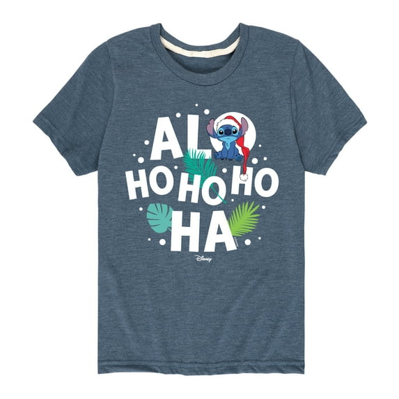 Lilo & Stitch - Alo Ho Ho Ho Ha - Toddler And Youth Short Sleeve Graphic T-Shirt