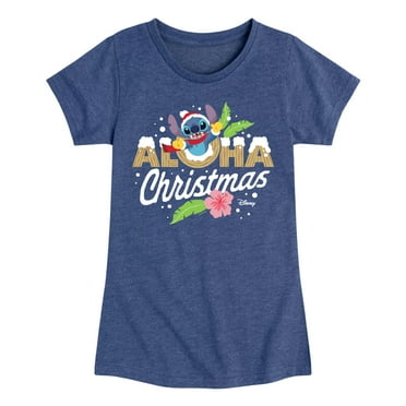 Lilo & Stitch - Aloha Christmas - Girls Fitted Short Sleeve Tee